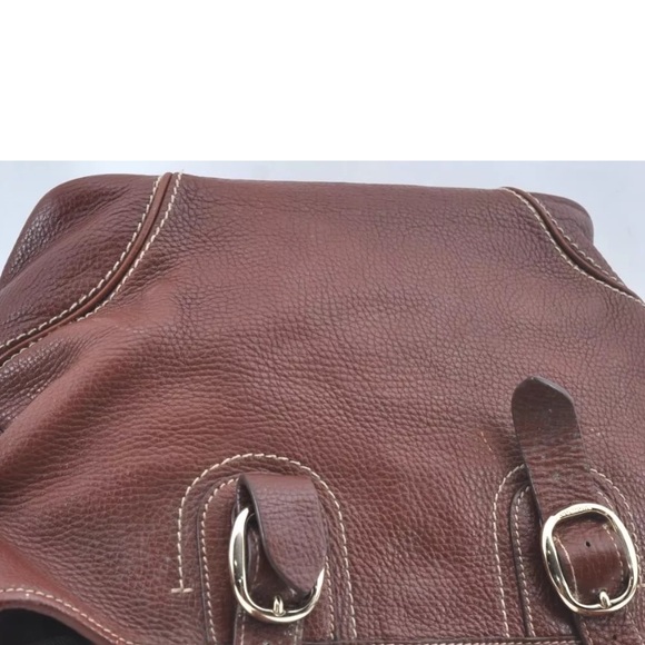 Authentic BURBERRY Vintage Leather Shoulder Tote Bag Brown - Picture 5 of 16